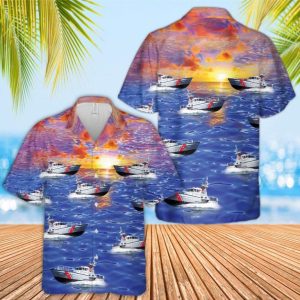 Us Coast Guard Motor Life Boat Hawaiian Shirt- For men and women - Fanshubus