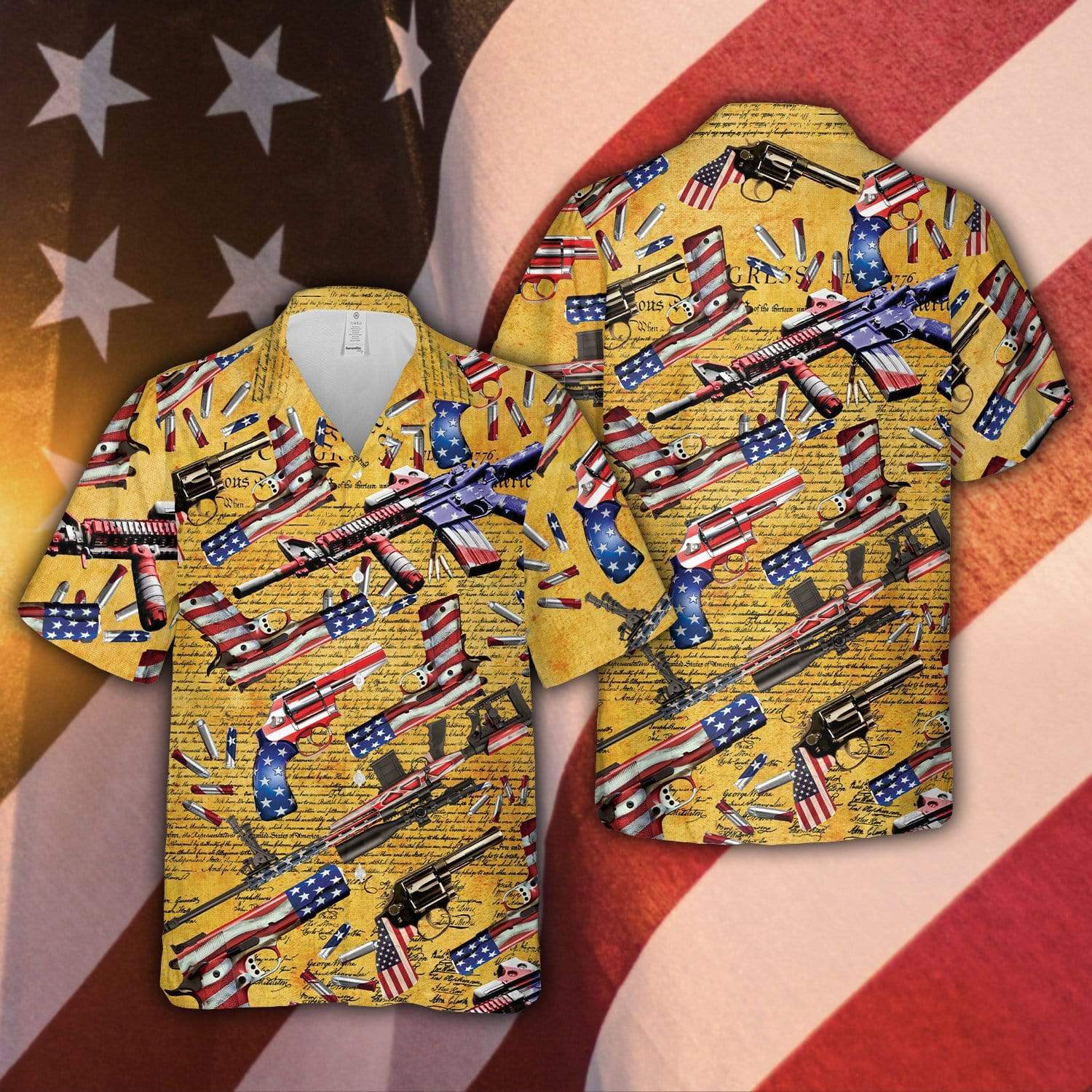 us_flag_gun_yellow_unisex_hawaiian_shirts_unique_beach_shirt_3218.jpg