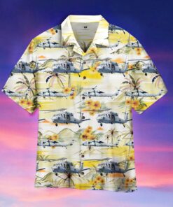 US Navy MH-60s Helicopter Hawaiian Shirt- For men and women - Fanshubus