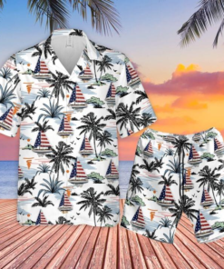 US Sailboat Hawaiian Shirt Set  -  Unisex