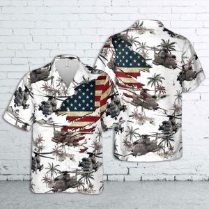 US Sikorsky MH-53 Pave Low Crack Flag Hawaiian Shirt- For men and women - Fanshubus