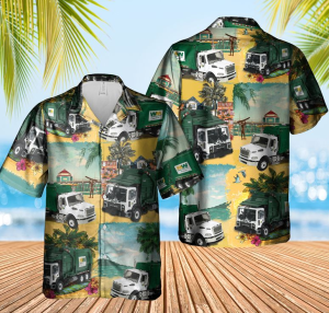 US Waste Collector Garbage Hawaiian Shirt | For Men &amp; Women | Adult |- For men and women - Fanshubus