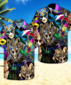 Venetian Mardi Gras Hawaiian Shirt - For Men and Women - Fanshubus