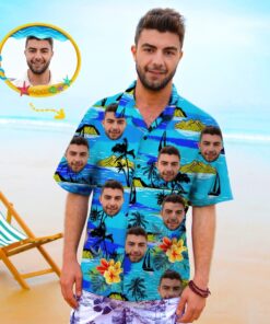 Vice City Custom Face Hawaiian Shirt Men's Gang Style - For Men and Women - Fanshubus