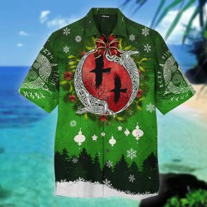 Viking Christmas Raven Of Odin Hawaiian Shirt- For men and women - Fanshubus