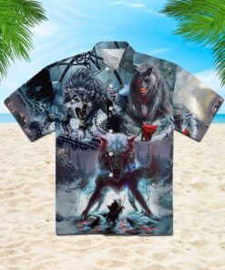 Viking Fenrir Wolf Hawaiian Shirt