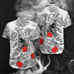 Viking Phoenix Hawaiian Shirt- For men and women - Fanshubus