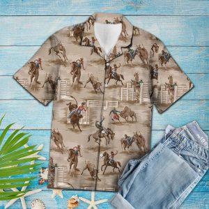 Vintage Cowboy Hawaiian Shirt- For men and women - Fanshubus