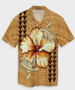 Vintage Hibiscus Hawaiian Shirt- For men and women - Fanshubus