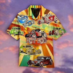 Vintage Hot Rod Lover Hawaiian Shirt- For men and women - Fanshubus