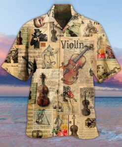 Violin Tan Amazing Design Hawaiian Shirt