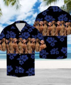 Vizsla Blue Amazing Design Hawaiian Shirt- For men and women - Fanshubus