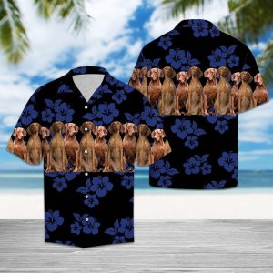 Vizsla Blue Amazing Design Hawaiian Shirt- For men and women - Fanshubus