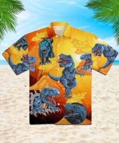 Volcano T Rex Roar Hawaiian Shirt