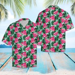Watermelon Tropical Hawaiian Shirt - For Men and Women - Fanshubus