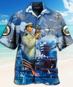 We Own The Sea Us Navy Hawaiian Shirt- For men and women - Fanshubus