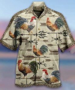 Weathervane Rooster Hawaiian Shirt .