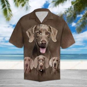 Weimaraner Brown Unique Design Hawaiian Shirt- For men and women - Fanshubus