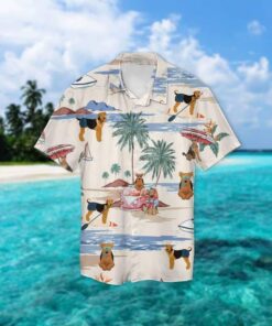 Welsh Terrier Summer Beach Hawaiian Shirt- For men and women - Fanshubus