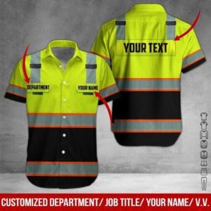 Workwear Ctom Name &amp; Department Aloha Hawaiian Shirt- For men and women - Fanshubus