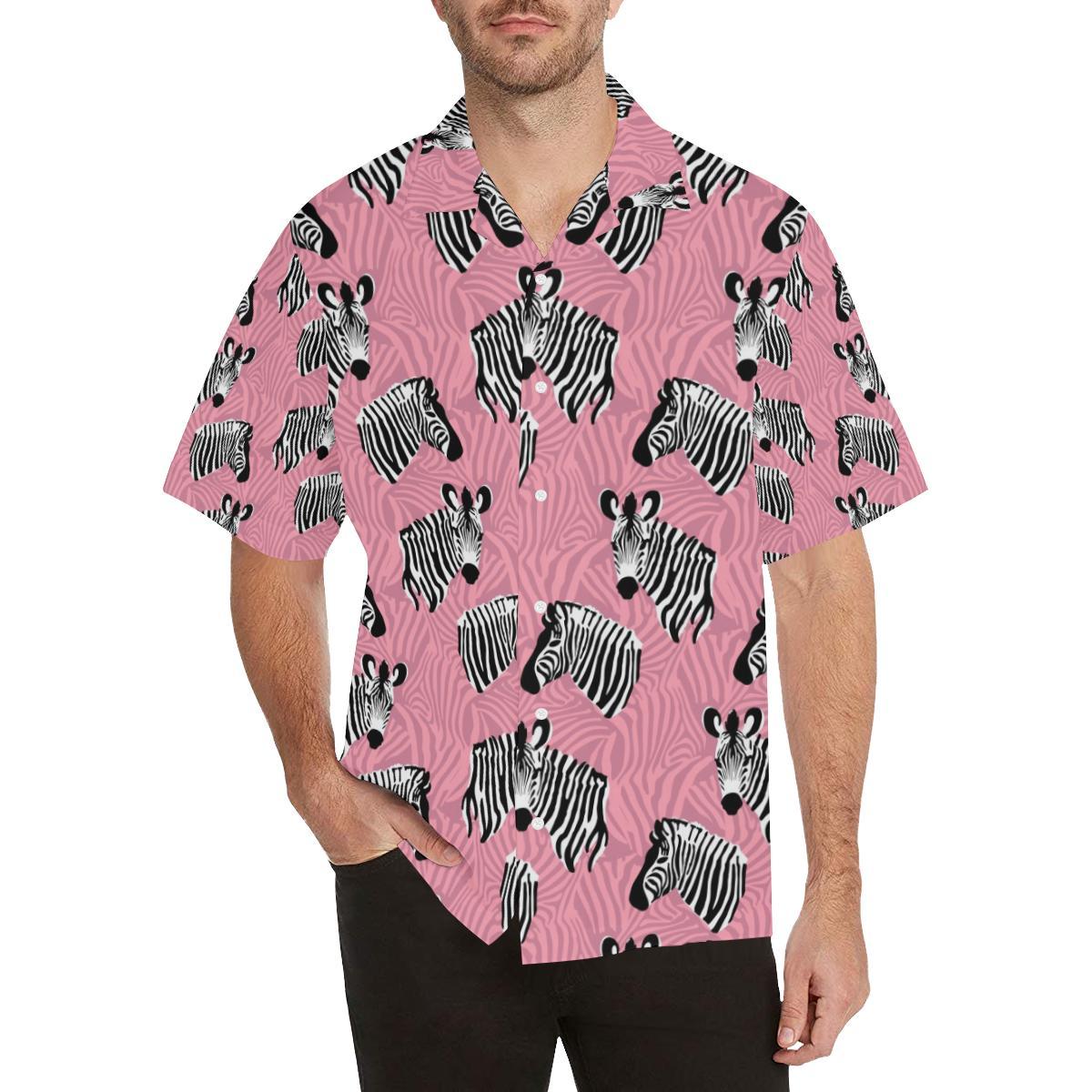 zebra_head_pattern_mens_all_over_print_hawaiian_shirt_7088.jpg