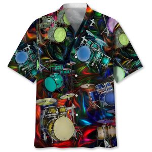 Drum Light Hawaiian Shirt