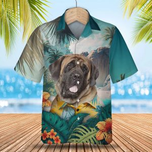 English Mastiff - 3D Tropical Hawaiian Shirt
