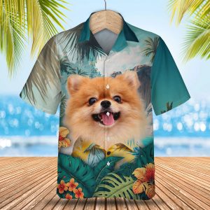 Pomeranian - 3D Tropical Hawaiian Shirt