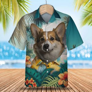 Pembroke Welsh Corgi - 3D Tropical Hawaiian Shirt