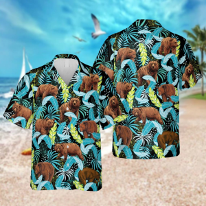 Tropical Bear Hawaii Shirt, Aloha T-shirt