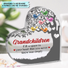 Personalized Heart-Shaped Acrylic Plaque - Gift For Grandma - Grandchildren Fill A Space In Your Heart