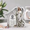 Personalized 3D  Stone Angel Printed Acrylic Plaque, Custom Memorial Photo Gift For Him Her Who Lost