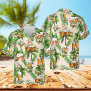 Beer And Palms Hawaii Shirt, Lounge Shirt