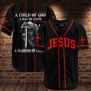 A Child Of God Baseball Tee Jersey Shirt Printed 3D