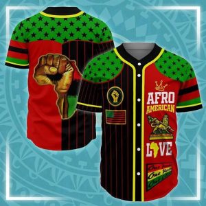 Afro American Love For Juneteenth Baseball Tee Jersey Shirts 3D