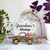 Personalized Grandma Easter Decor Heart Shaped Acrylic, Custom Easter Grandma with Eggs Decor, Grandma's Peeps Decor, Easter Day House Decor