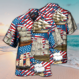 Unisex Sailing America Independence Day Hawaiian Shirts