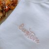Pocket Custom Embroidered Sweatshirt or Hoodie, Monogram Embroidered Sweatshirt, Custom Personalized Initial Embroidered Crewneck Sweatshirt