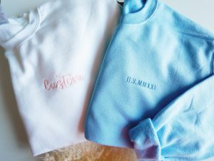 Custom Embroidered Sweatshirt, Monogram Embroidered Sweatshirt, Custom Personalized Initial Monogram Embroidered Crewneck Sweatshirt