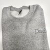 Dad Embroidered Sweatshirt, Custom Dad Shirt, Heart On Sleeve, Daddy Valentines Day Gift For New Dad, Father's Day Gift, Men 206
