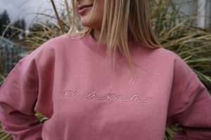 Mama Embroidered Sweatshirt, Custom Mama Shirt With Kids Names, Pregnancy Reveal Hoodie Gift For New Mom, Mother's Day Gift, Women 124