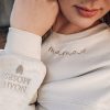 Mama Embroidered Sweatshirt, Custom Mama Shirt With Kids Names, Pregnancy Reveal For New Mom, Mother's Day Gift, Children Names, Women 120