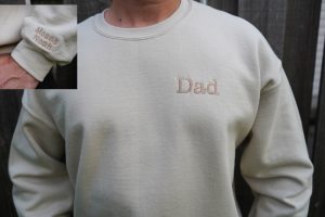Dad Embroidered Sweatshirt, Custom Dad Shirt With Kids Names, Heart On Sleeve, Daddy Est Hoodie, Gift For New Dad, Father's Day Gift, Men206