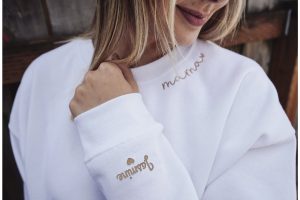 Mama Embroidered Sweatshirt, Mama Collar Sweatshirt, Custom Mama Shirt With Kids Names, Pregnancy Reveal Shirt, Mother's Day Gift, Women 120