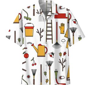 Gifury Gardening Hawaii Shirt Gardening Tools White Aloha Shirt Gardening Hawaiian Shirt