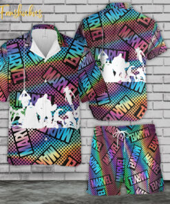 Avengers Team Hawaiian Shirt Set | Avengers Hawaiian Style | Unisex Hawaiian Set | Movie Hawaiian Style