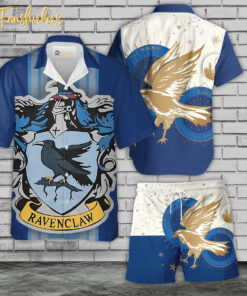 Ravenclaw House Hawaiian Shirt Set | Harry Potter Hawaiian Style | Unisex Hawaiian Set |Hogwarts Movie Hawaiian Style