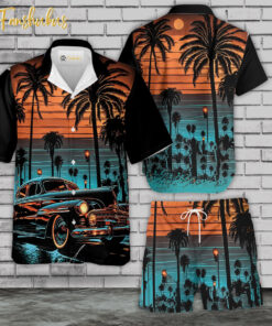 Tropical Bently Hawaiian Shirt Set | Bently Hawaiian Style | Unisex Hawaiian Set | Car Hawaiian Style