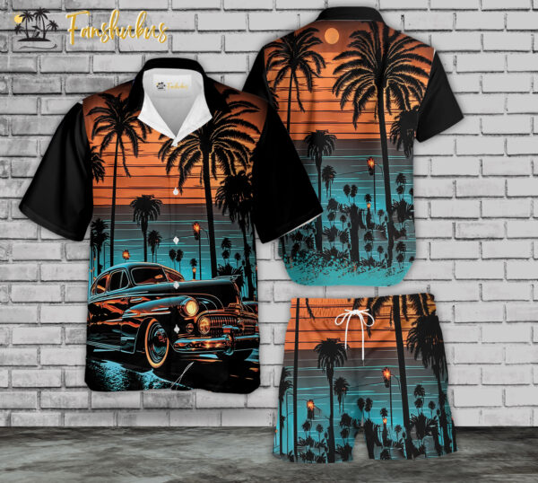 Tropical Bently Hawaiian Shirt Set | Bently Hawaiian Style | Unisex Hawaiian Set | Car Hawaiian Style