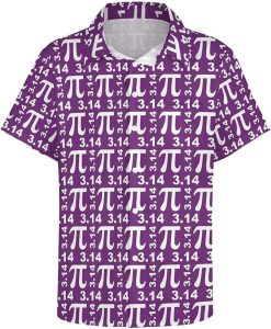 Pi Hawaii Shirt Pi Digits 314 Pattern Aloha Shirt Purple Unisex